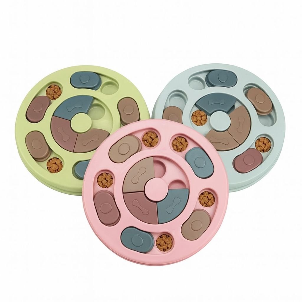 Comedouro Interativo Lento p/ Cachorro Pet Anti Stress Ansiedade Jogo Pet Porta Petisco Ração Pote