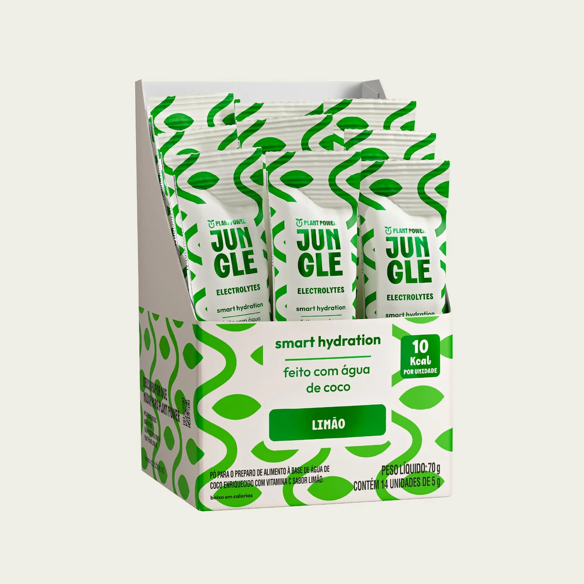 Suplemento em pó Limão Jungle Electrolytes 5g Display 14 Sachês