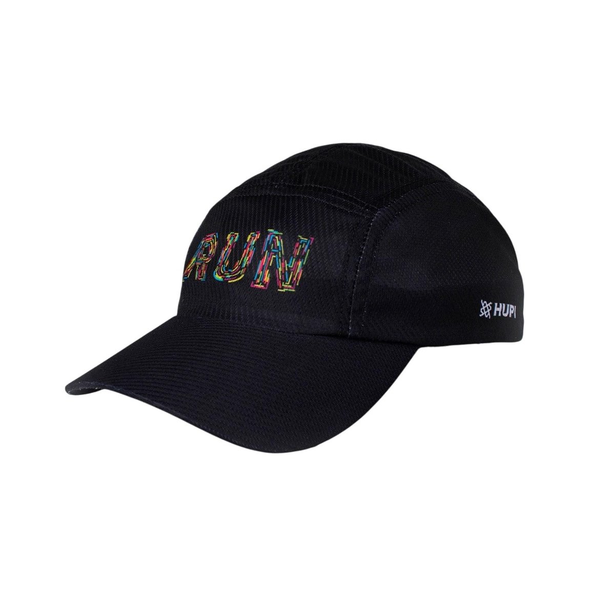 Boné para Corrida HUPI Run Colors Unissex, Cor: Preto