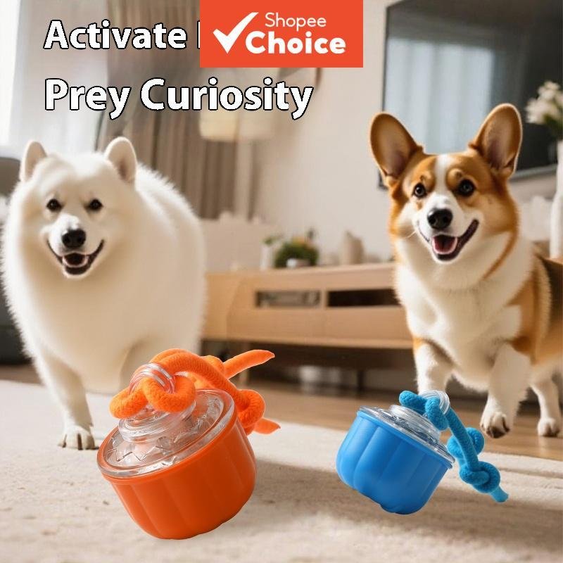 Brinquedo De Enriquecimento De Cães De Abóbora De Silicone Com Cabo De Corda Para Pequenos E Médios