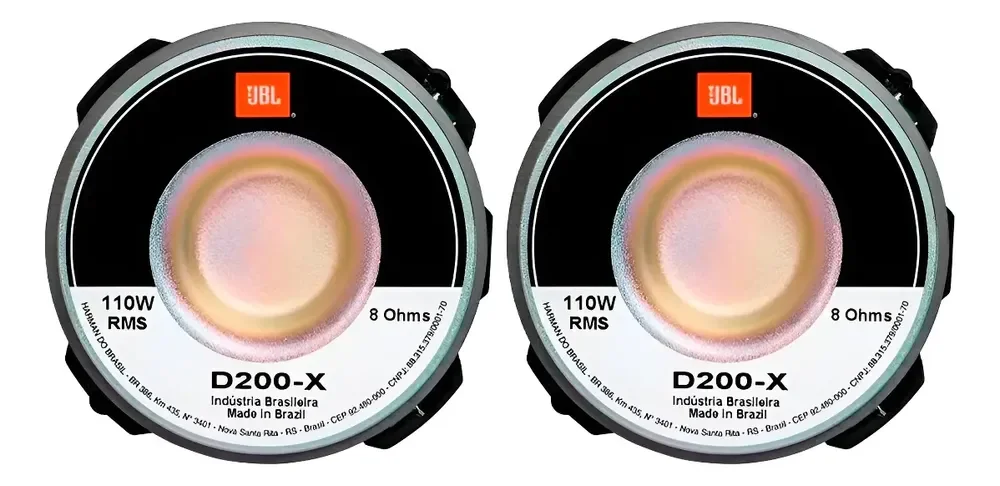 Kit 2 Un Jbl D200x Driver Compressão Diafragma Fenólico 110w