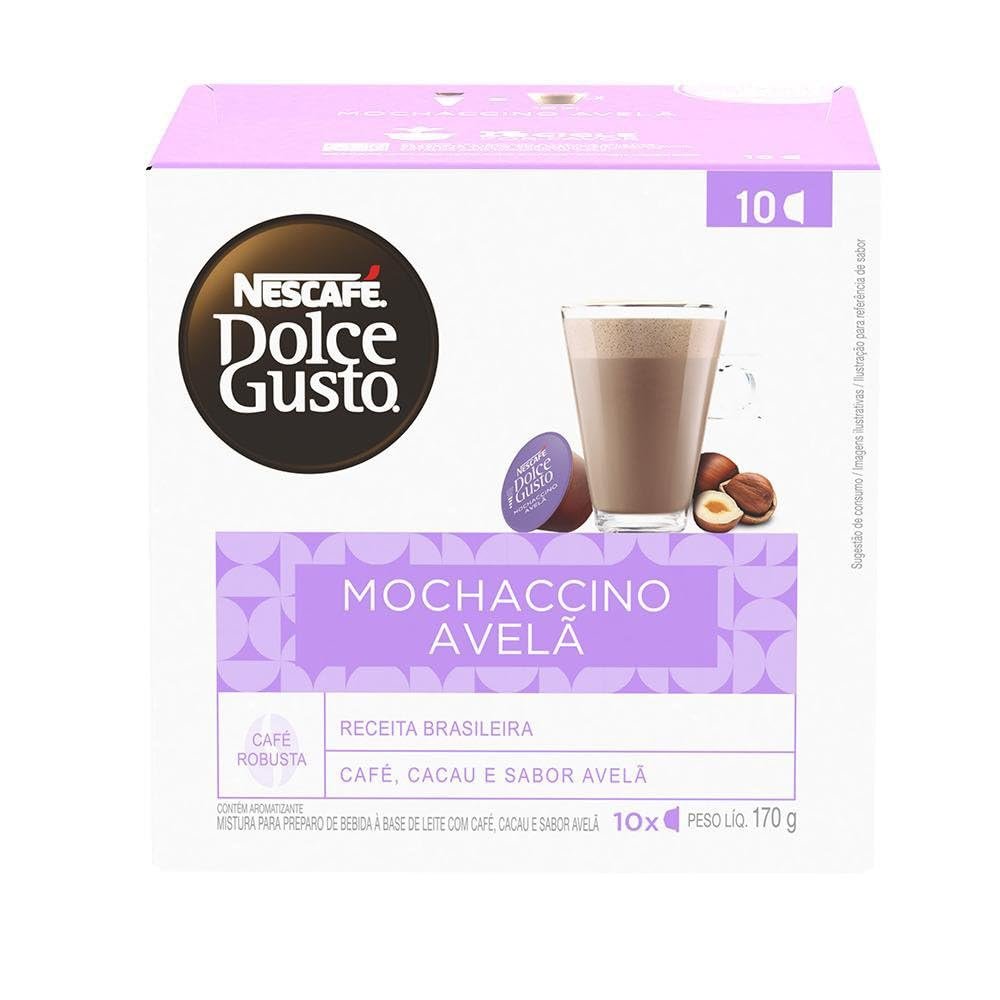 Café em Cápsula Nescafé Dolce Gusto MOCHACCINO AVELÃ 10 Cápsulas
