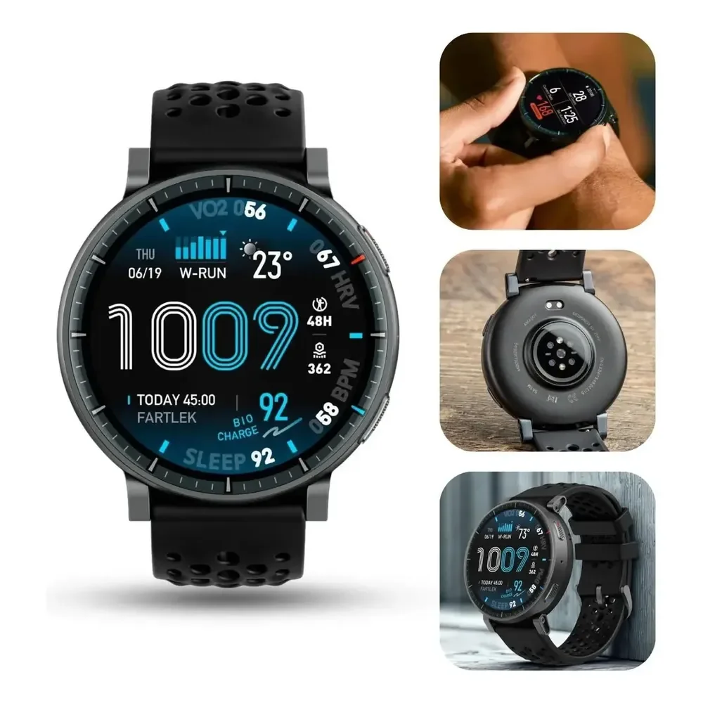 Smartwatch Amazfit Active Max Tela Amoled 1.5 Gps Preto Liso