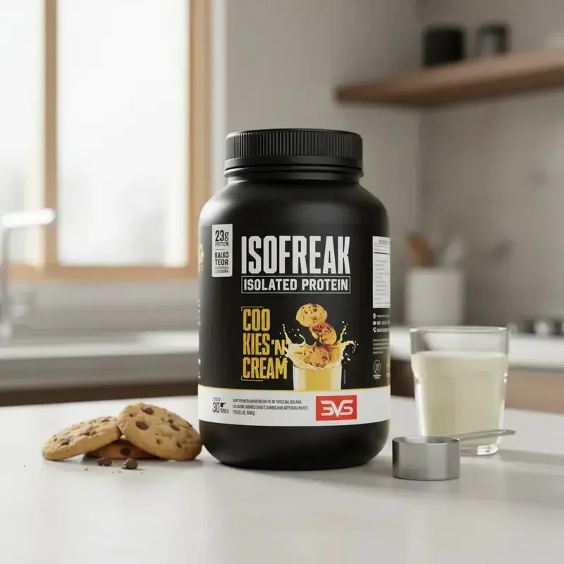 Whey Isolado Isofreak 900g Sabor: Cookies And Cream - Fórmula Avançada Com 23g De Proteína Por Dose