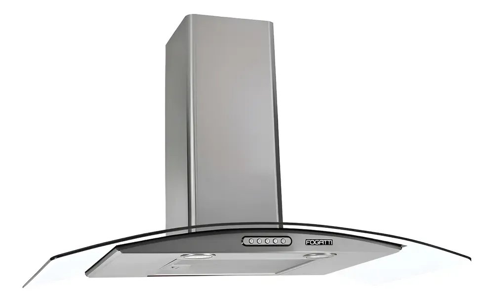 Coifa De Parede Depurador Vidro Curvo Inox 90cm 220v Fogatti Inox 220v