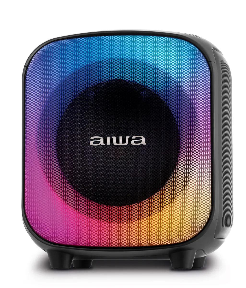 Caixa de Som PartyBox AIWA PB-07 Bluetooth 8H RGB USB TWS Preto