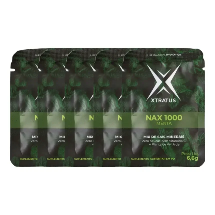 Xtratus Nax1000 Sais Minerais Sabor Menta 6,6g Kit 5 Menta