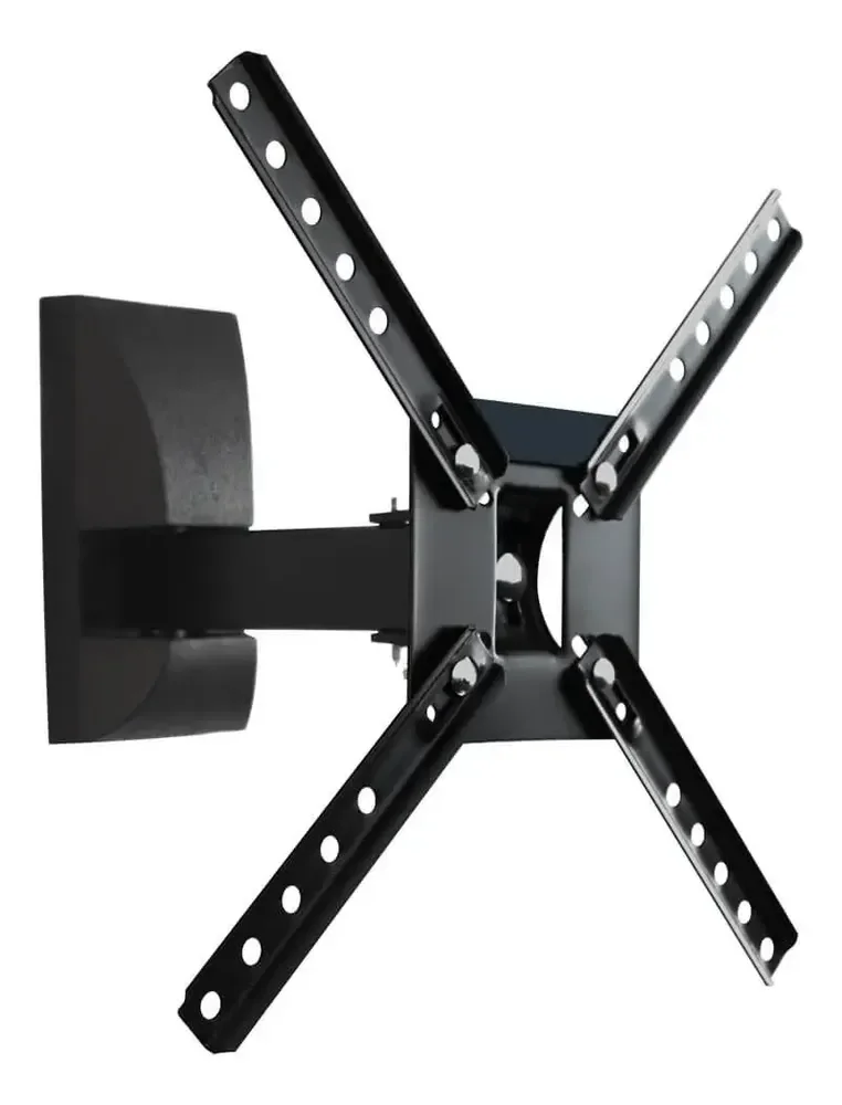 Suporte Para Televisão Articulado 10 a 60 Polegadas Universal Preto Inclinável LED LCD Plasma 3D Smart TV Resistente Para Sala Quarto Cozinha Área de Lazer Acompanha Nível Bolha SBRP130 Brasforma