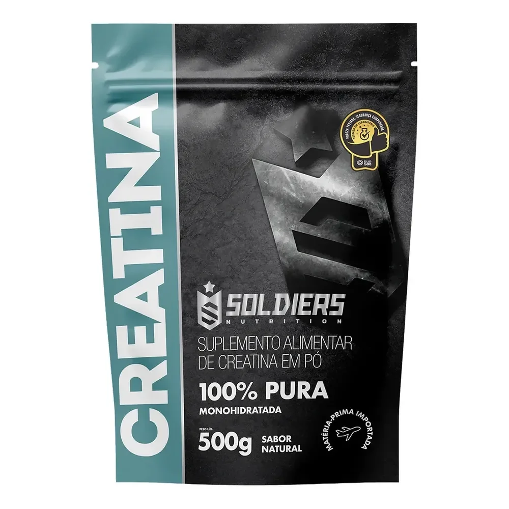 Creatina 500g Suplemento Monohidratada em pó 100% Pura - Soldiers Nutrition