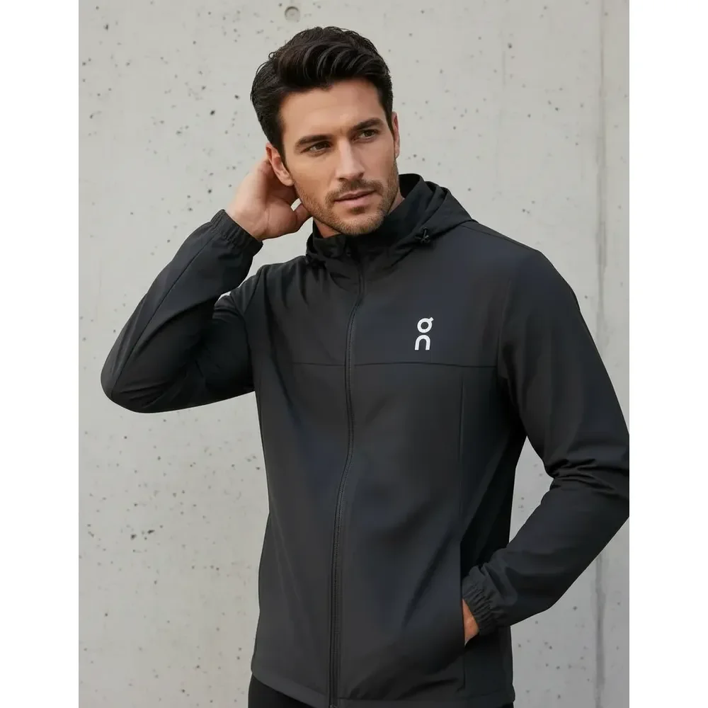 Jaqueta Masculina On Running Corrida Corta-vento Com Capuz 