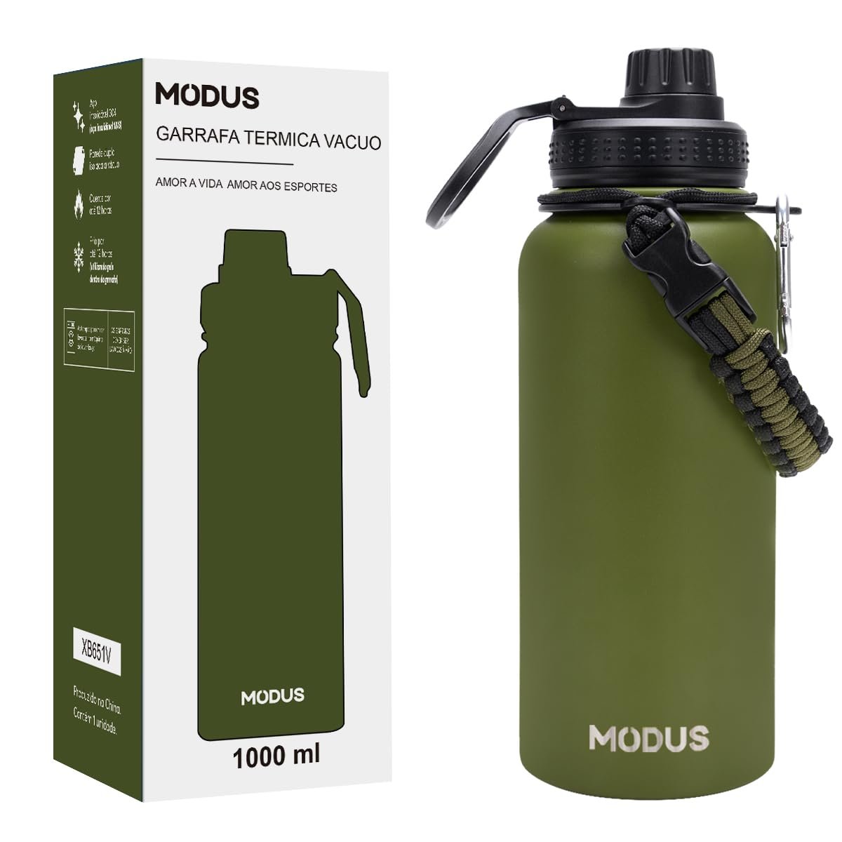 MODUS Garrafa Térmica Esportiva De Inox Com Isolamento A Vácuo 950ML