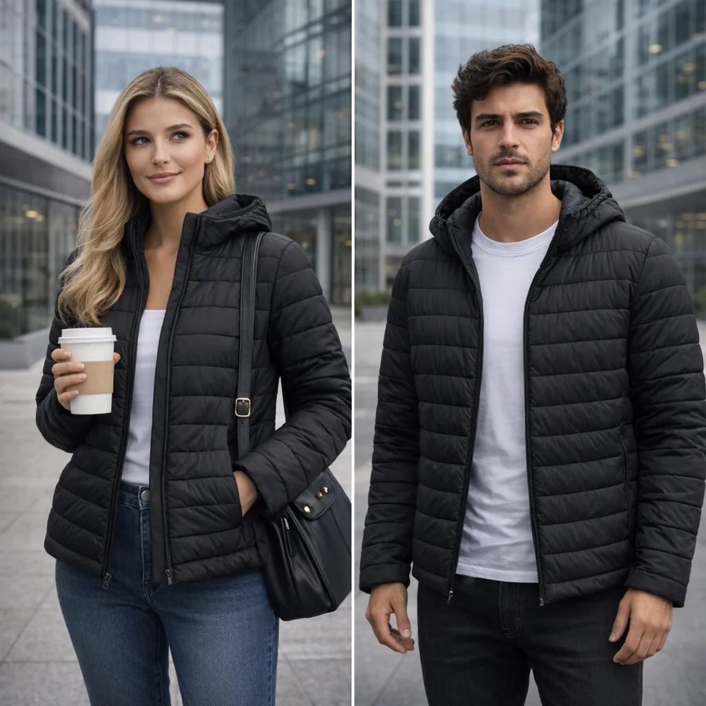 Jaqueta Bobojaco Impermeável Becker Nylon Puffer Masculino com Bolsos e Capuz Shopee