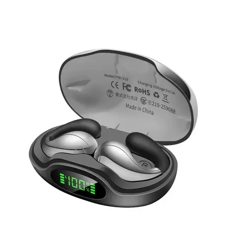 Fones De Ouvido Bluetooth Com Tradução, Boytond S19ai, Tradutor 144 Idiomas Em Tempo Real, 56h De Duração, Sem Fio Tws, Áudio Espacial, Ip55, Preto