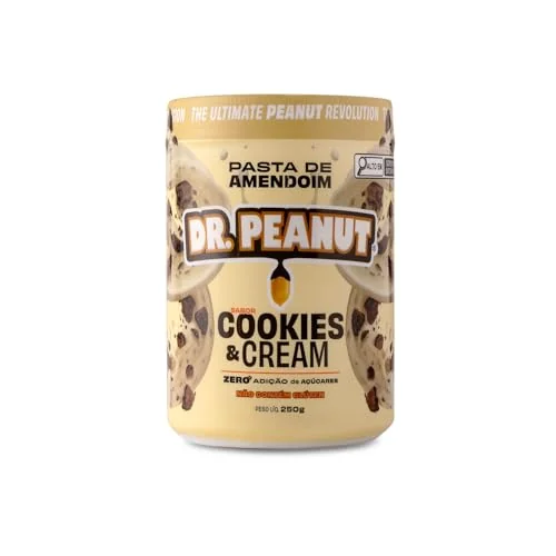 DR. Peanut Pasta de Amendoim Cookies and Cream 250G - Com Whey Protein