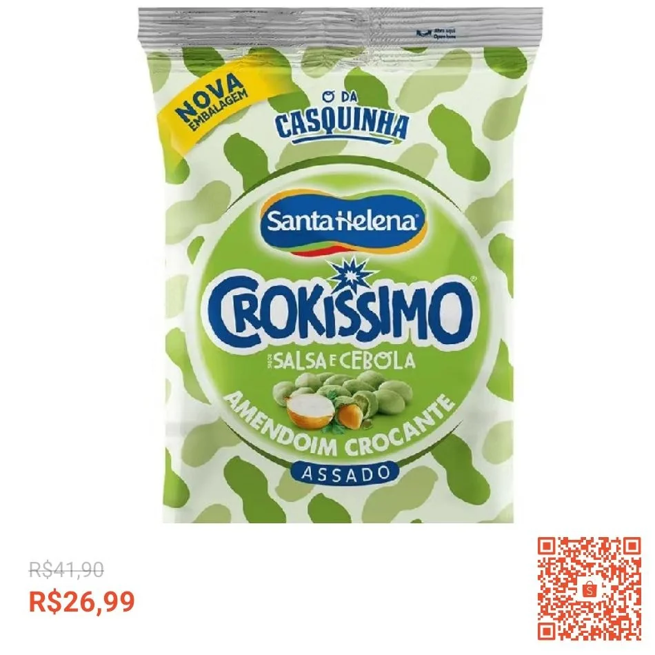 Amendoim Crokissimo Cebola E Salsa 1,01kg Sta Helena