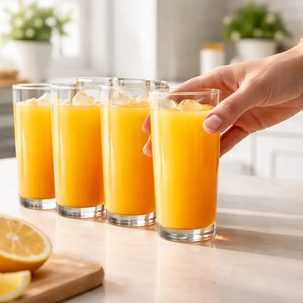 Kit 6 Copos Multiuso De Vidro Long Drink Suco Agua 255ml  Trasparente