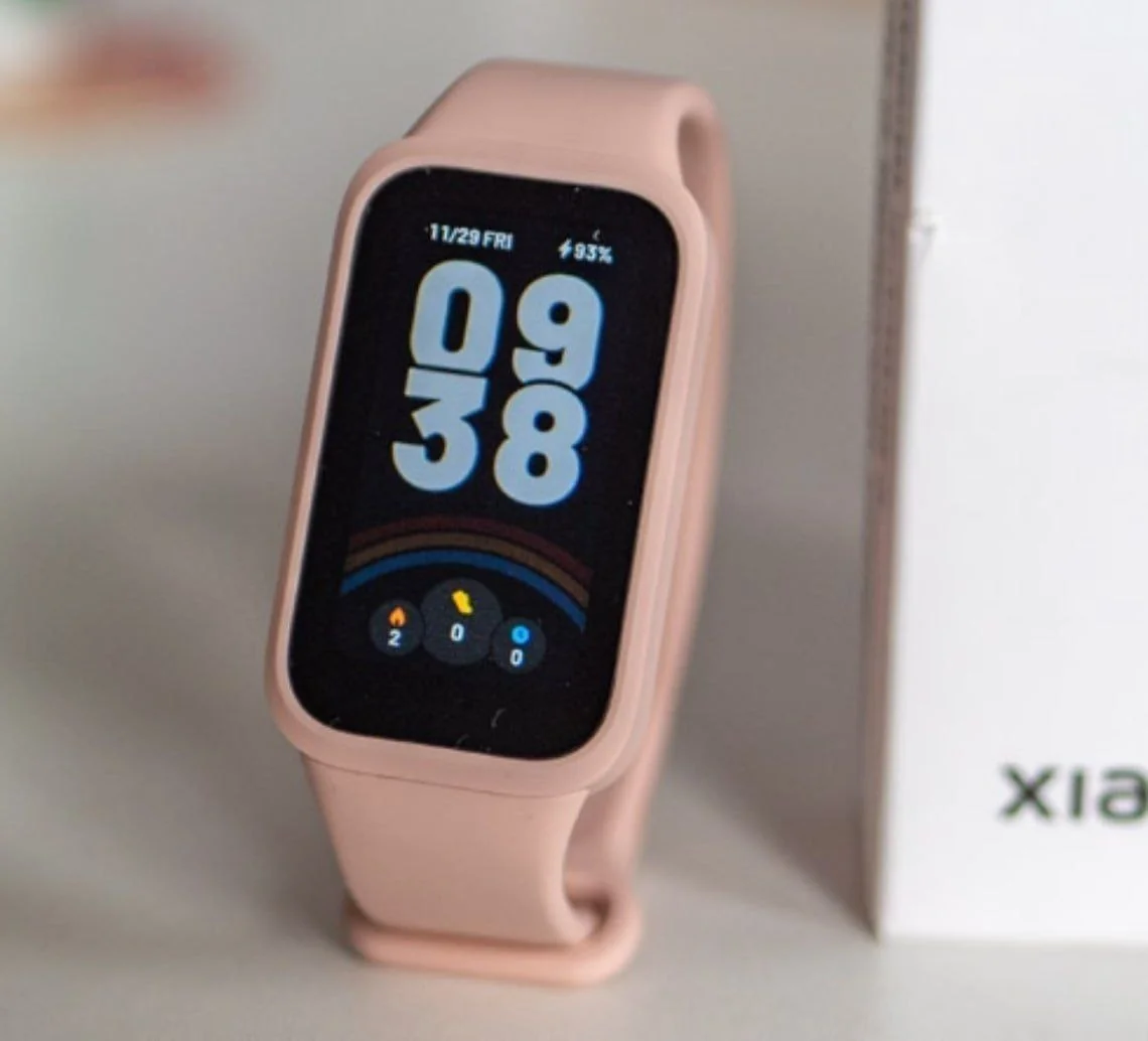 Relógio Smartwatch Smart Band 9 Active Tela 1.47 Caixa Rosa Pulseira Rosa