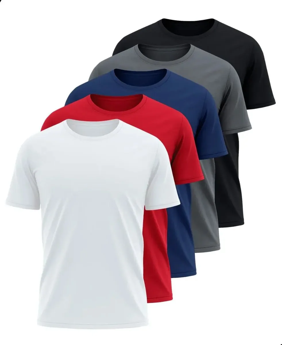 Kit 5 Camisetas Básicas Masculina Dry Fit Lisa Tradicional Mercado Livre