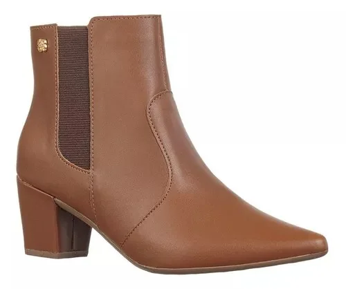 🇧🇷🇧🇷🇧🇷 Bota Feminina Bico Fino Cano Curto Salto Grosso Calce Fácil