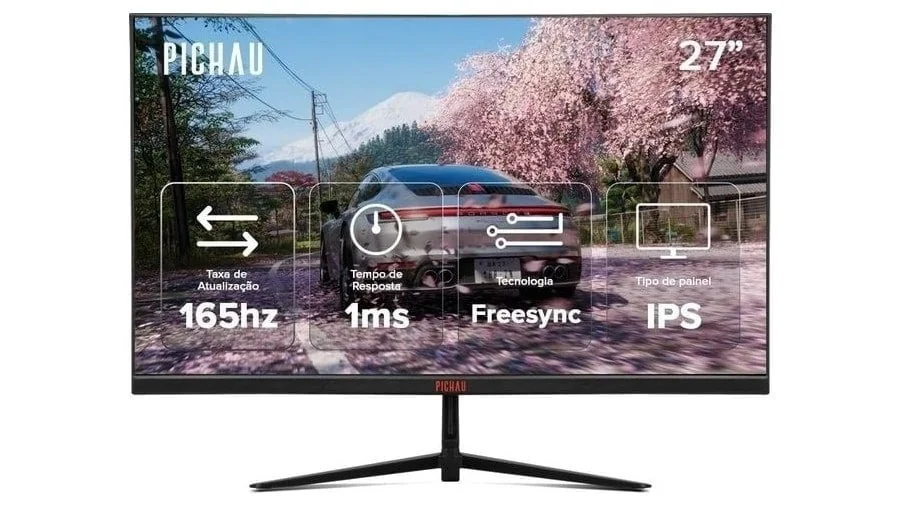 Monitor Gamer Pichau Athen V3S, 27 Pol, IPS, QHD, 1ms, 165Hz, FreeSync, HDMI/DP, PG-ATH27V3S-BL01