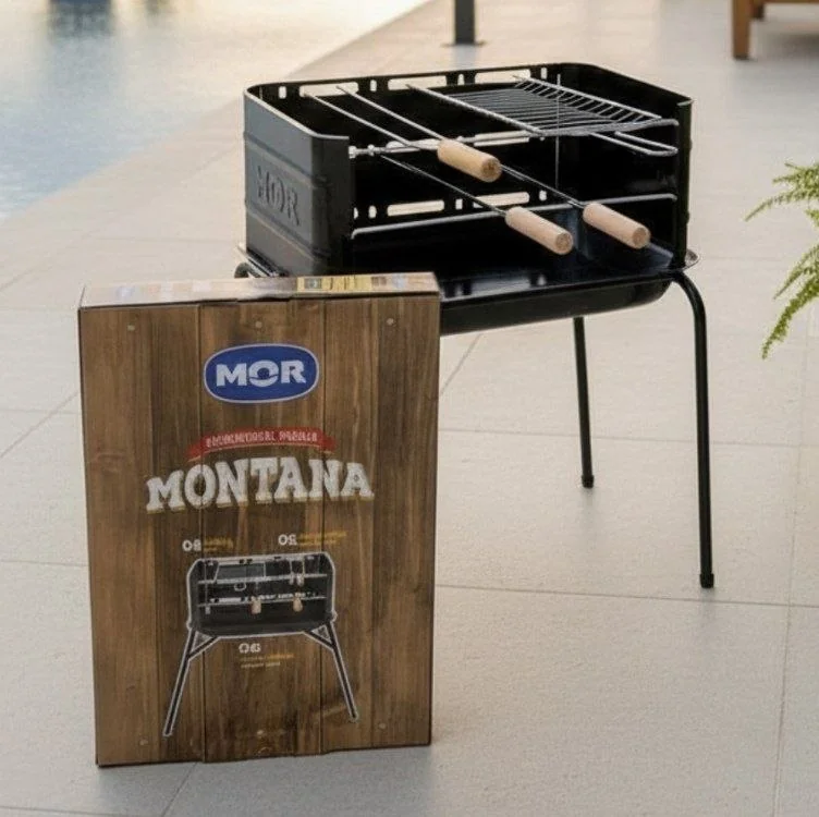 Mor Montana 64x54cm Churrasqueira Preto De Aço