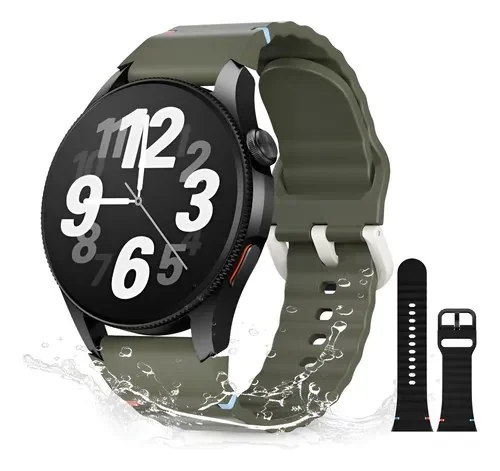 🚀 Relógio Smartwatch Aurafit Trek2 Com Gps, À Prova D'água Preto Sport Preto/verde