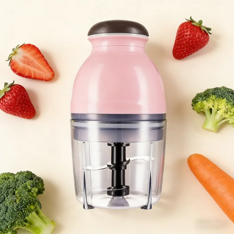 Processador Elétrico 600ml 110v - Cortador Triturador Legumes Frutas Verde Cozinha Shopee