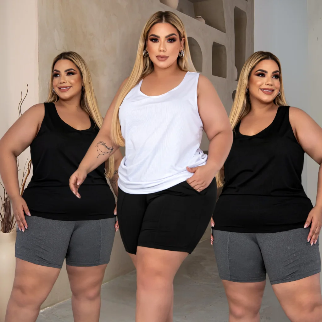 Regata Feminina Treino Academia Plus Size Academia Dry Fit GG G1 G2 G3 Nadador Shopee