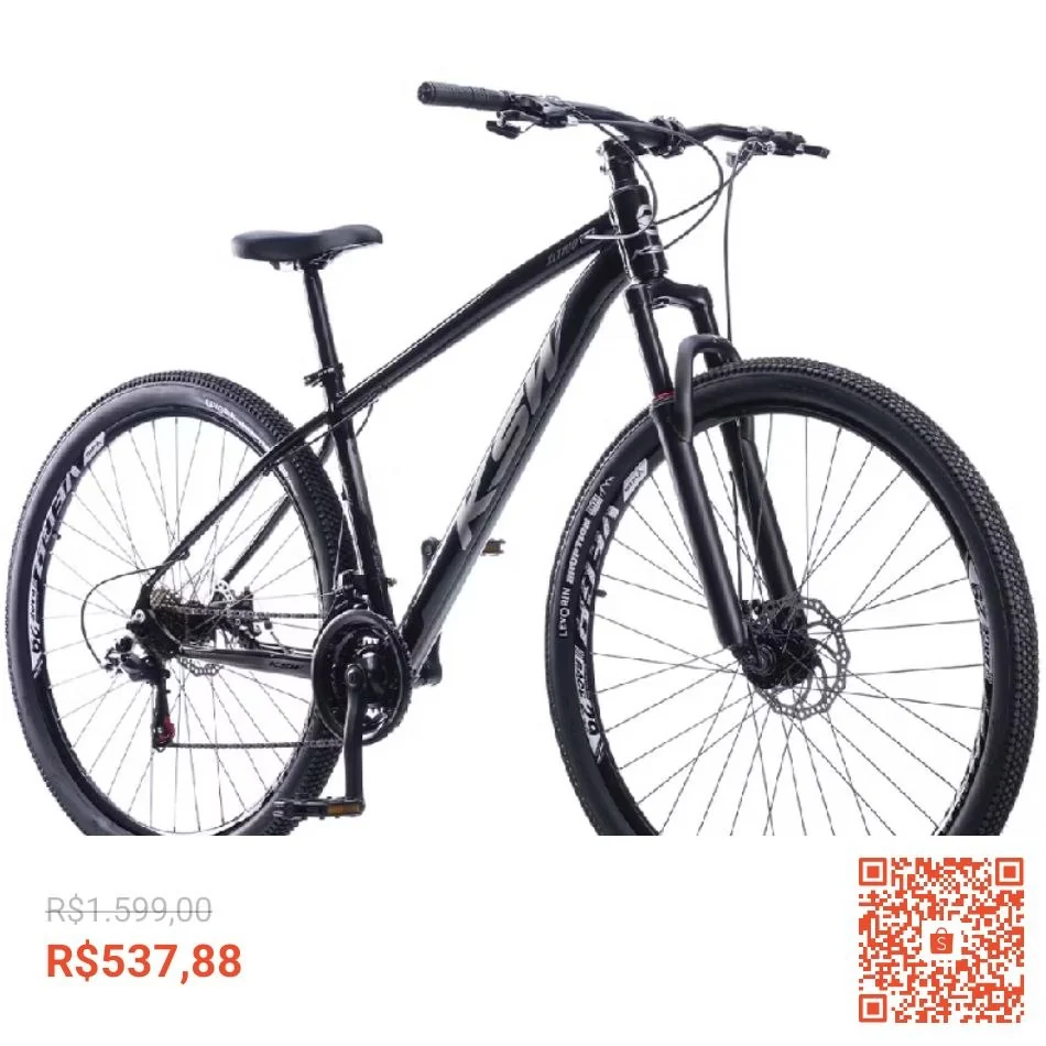 Bicicleta Bike Aro 29 Ksw Xlt100 21 Velocidades Marcha Aero Alumínio Freio a disco Suspensão Mtb