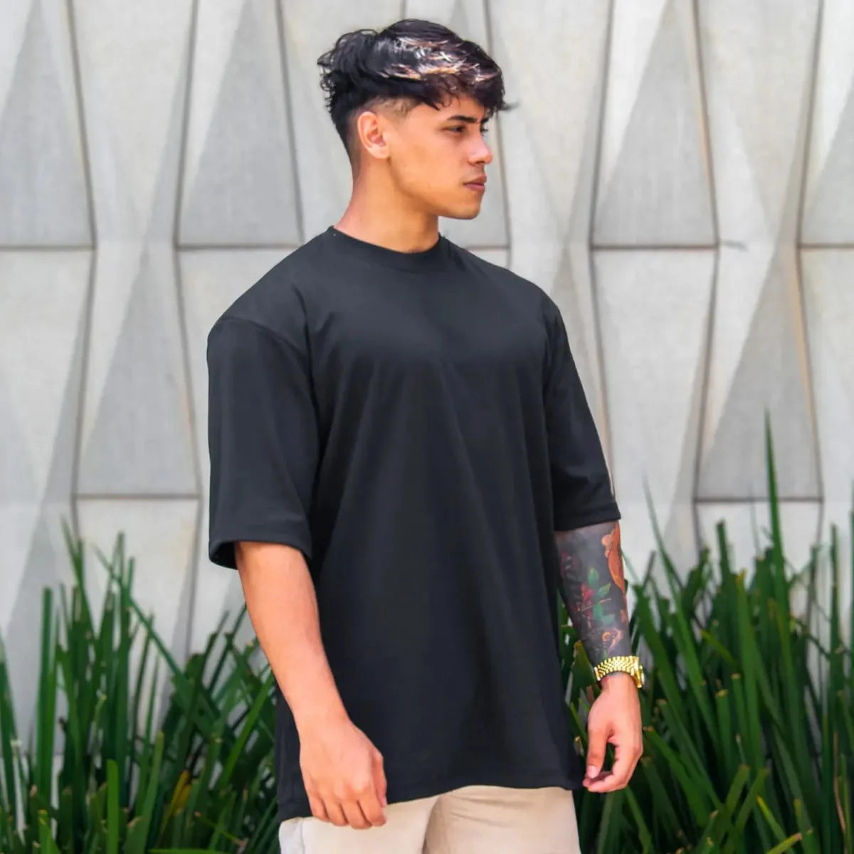 Camiseta Oversized Masculina Lisa Malhão 100% Algodão Mercado Livre