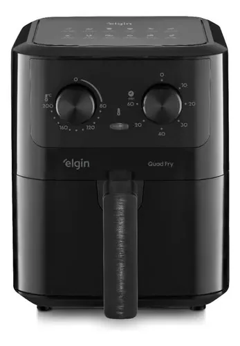 Fritadeira Elétrica Air Fryer Quad Fry Elgin 4,2 L, 1400w Preto 220v