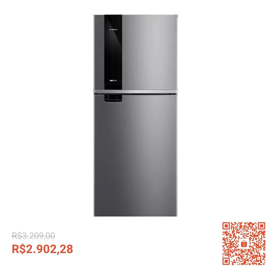 Geladeira Brastemp Frost Free 385 Litros Duplex Inox - BRM46MK