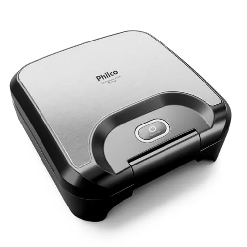 Sanduicheira e Grill Philco 2 em 1 Inox 800W 127v PGR26A - Revestimento Maxx Clean