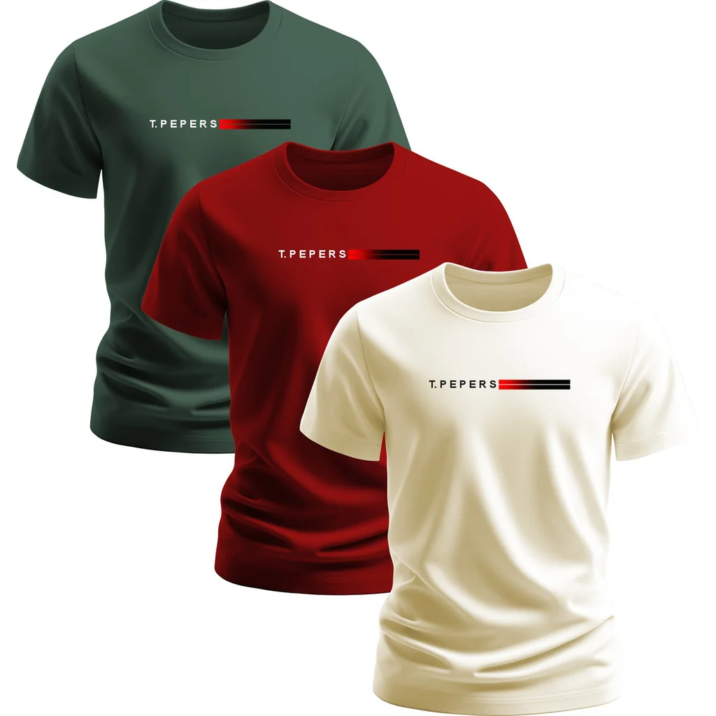 Kit Com 3 Camisetas Algodao  Masculina Top Original Camisa Shopee