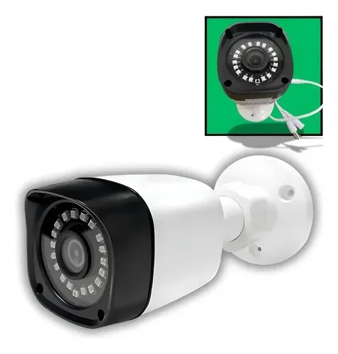 Câmera De Segurança Digital Ahd Vigilância 5mp Full Hd 1080p Branco