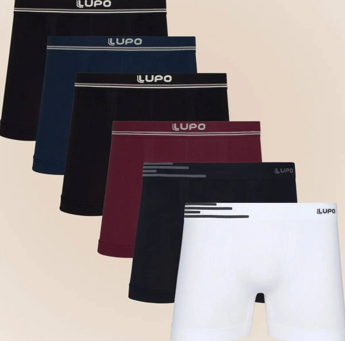 Kit 6 Cuecas Boxer Lupo Microfibra Sem Costura Mercado Livre