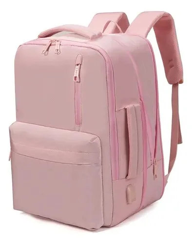 Mochila Resistente À Água E Reforçada Para Viagens Feminina Rosa
