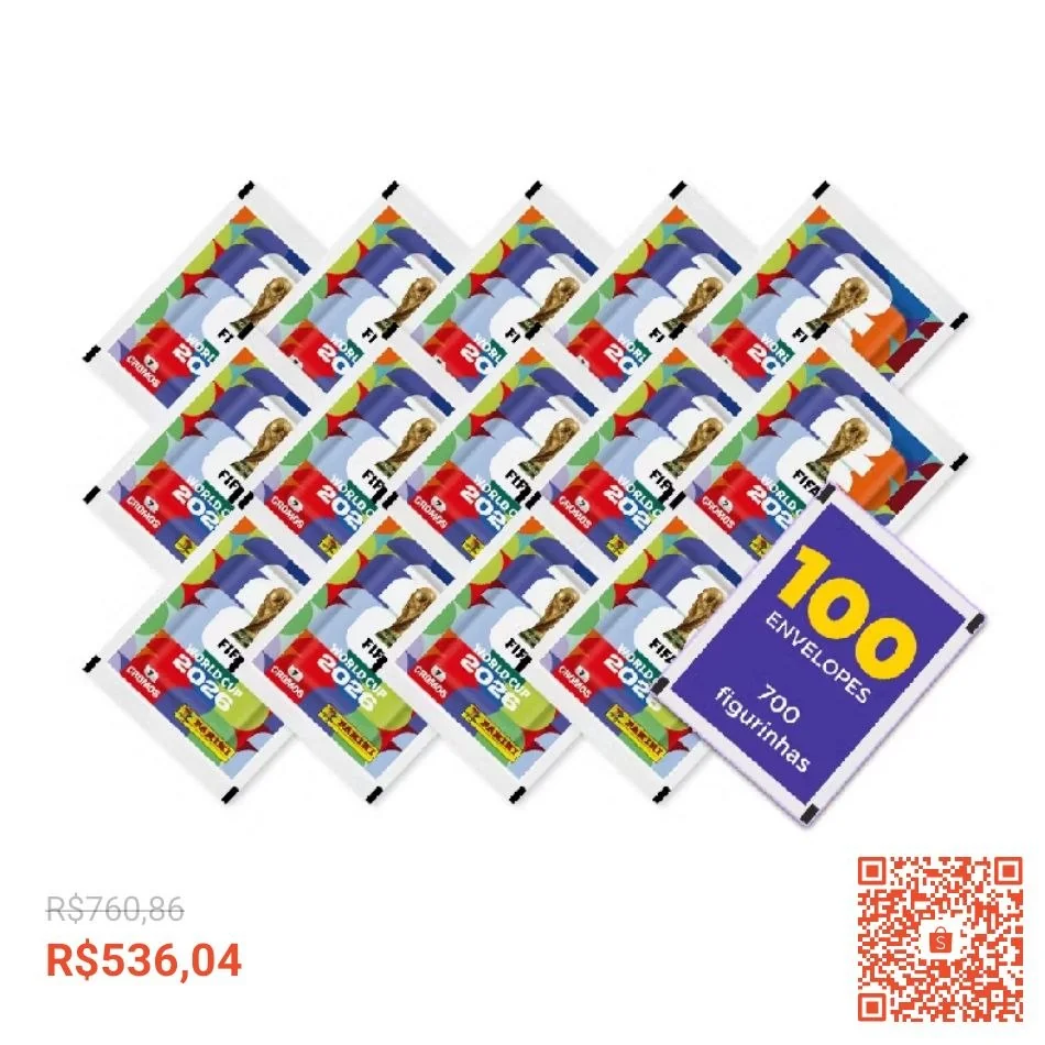 100 Envelopes (700 Figurinhas) Copa do Mundo 2026 - Oficial Panini