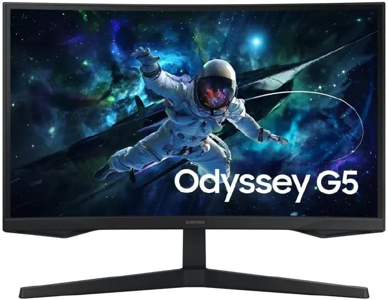 🇧🇷🇧🇷🇧🇷 Monitor Gamer Samsung Odyssey G5 27, Resolução QHD, Taxa de atualização de 165Hz & 1ms de tempo de resposta (MPRT), Curvatura com 1000R, HDR 10, AMD FreeSync, Eye Saver Mode & Flicker Free Mode