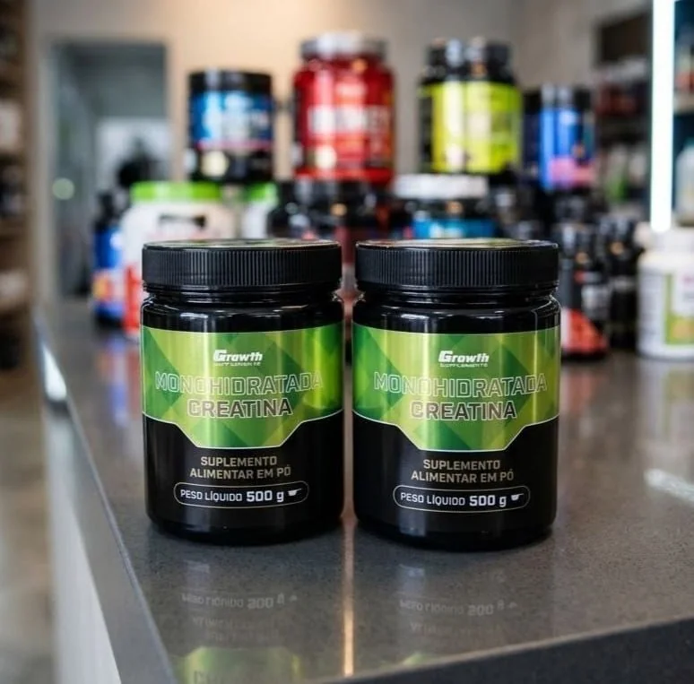 Creatina Monohidratada 500g Growth Supplements - Sem Sabor Em Pó