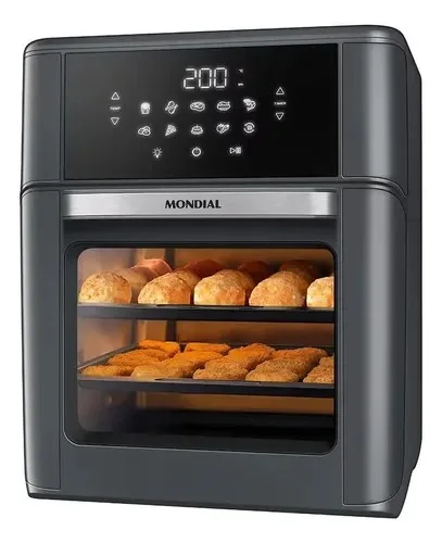 Fritadeira Air Fryer Oven Afon12lfg 12l Digital 2000 Mondial Cinza 110v