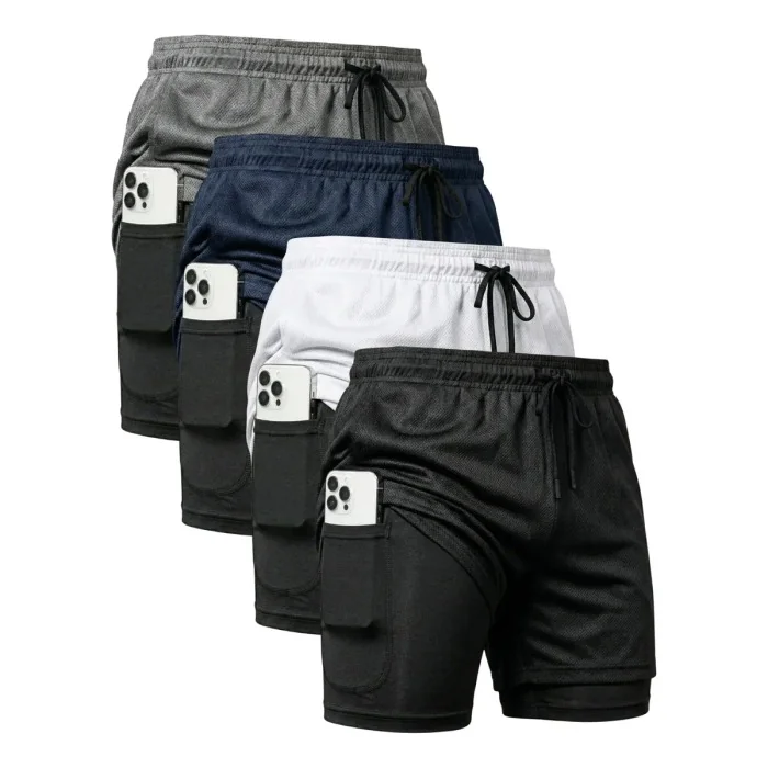 Kit 4 Shorts 2 Em 1 Dryfit Mercado Livre