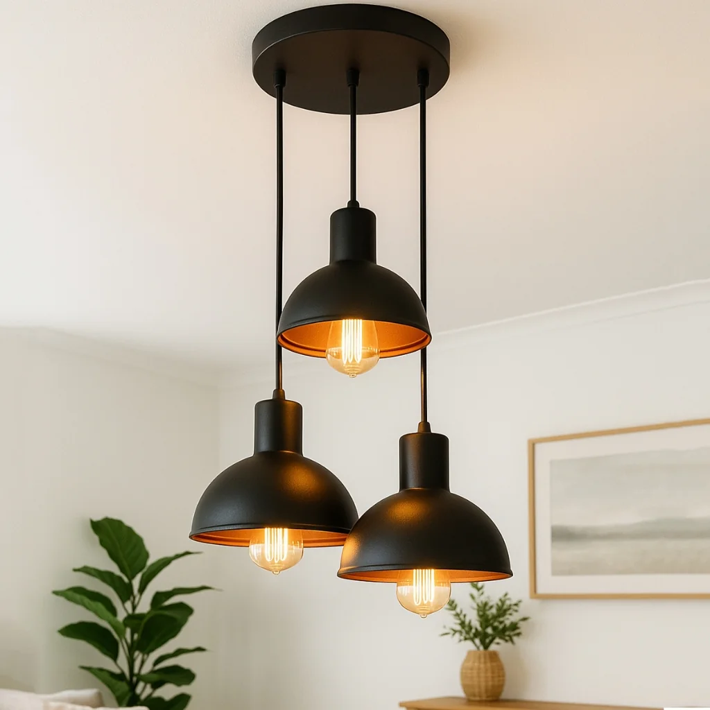 Lustre Pendente Luminária Joana tripla Quarto Sala Cozinha Moderna Alumínio Não Enferruja Shopee