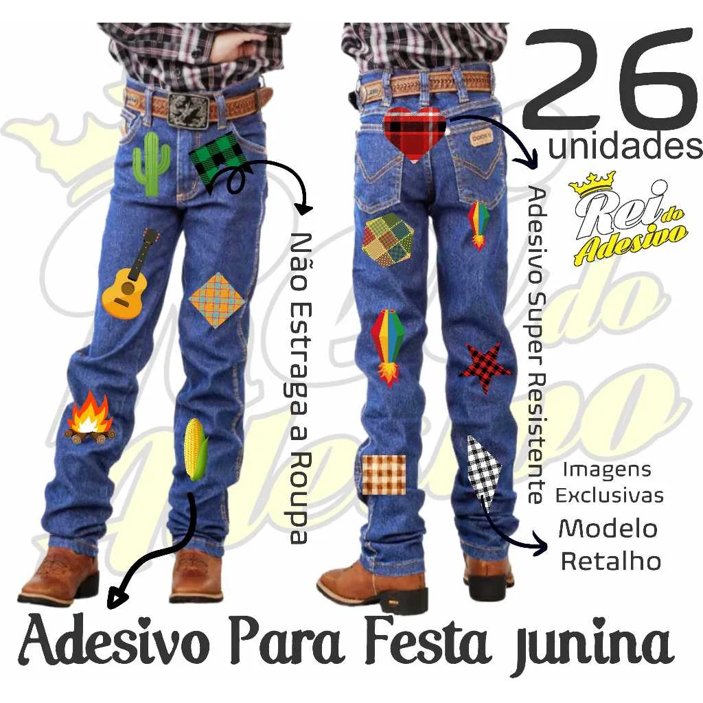 Adesivos Para Roupa Festa Junina Retalho Remendo em Vinil a prova de água 10/30/120/240un Shopee
