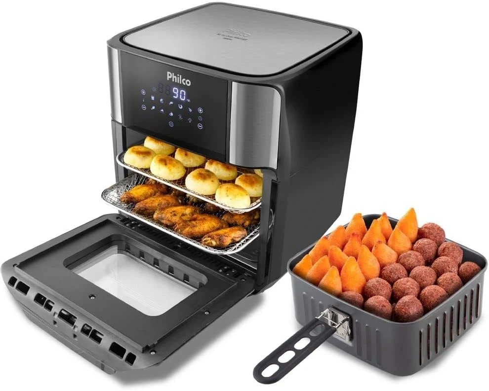 🔥 PARCELADO! Fritadeira Philco Air Fryer Oven 12L PFR2200P - 127V