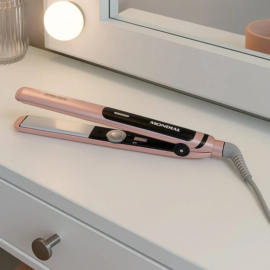 MONDIAL Prancha Alisadora, Golden Rose/Preto, Bivolt - P-20