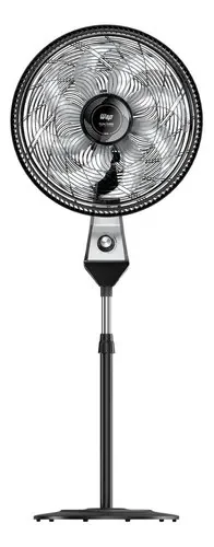 Ventilador De Coluna Silencioso Wap Flow Turbo 180w 8 Pás Com Ajuste De Altura E 3 Velocidades 50 Cm 60 Hz Preto 127v Cinza Plástico