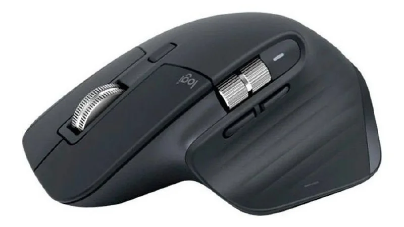 Mouse sem fio Logitech Mx Master 3s Bluetooth Edition - Conexão por Bluetooth, Com rolagem ultra-rápida, Design Ergonômico, Rastreamento em Vidro, 8K DPI, Clique Silencioso - Grafite
