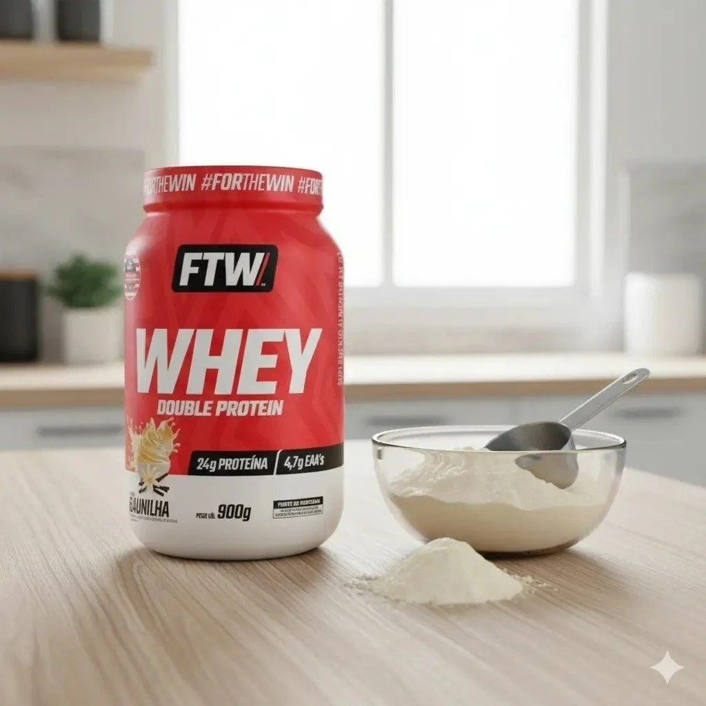 Whey Protein Double Protein 900g Sabor Baunilha - Ftw