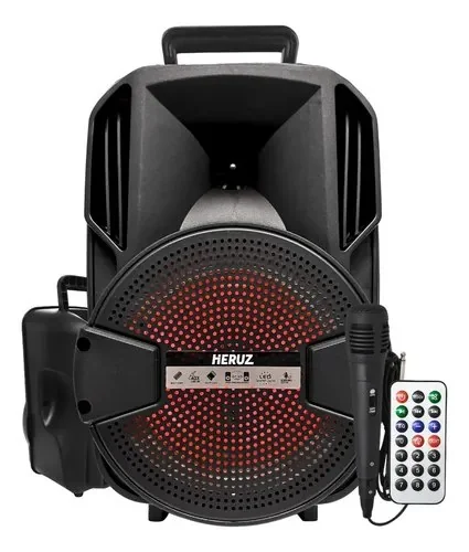 Caixa De Som Bluetooth 1000w Pmpo Grande Potencia Microfone P10 10w-saida Usb Pendrive Preto 127/220v